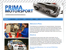 Tablet Screenshot of primamotorsport.com